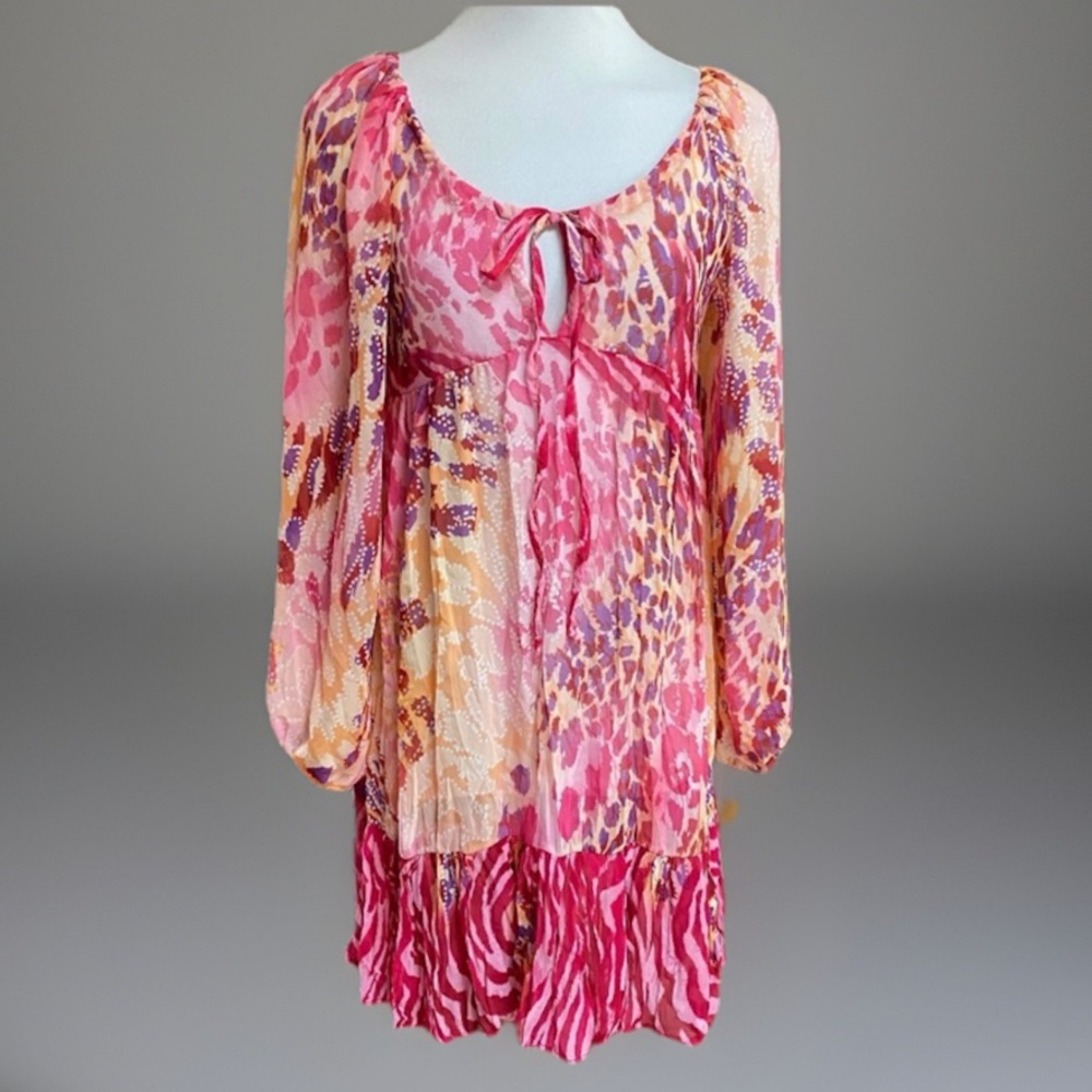 Casting 'Esprit' Sheer Floral Cover Dress M